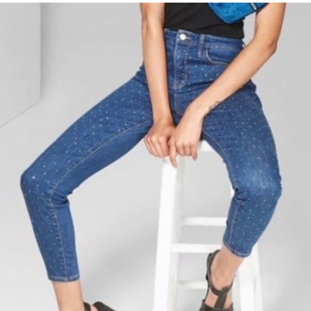 Wild Fable Rhinestone Studded High Rise Skinny Jeans - Picture 6 of 16